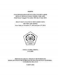 Image of Analisis Kejadian Hujan Lebat  Di Meulaboh Dengan Menggunakan Model WRF-ARW (Studi Kasus Tanggal  2 November 2014 Dan 15 Juni 2015)