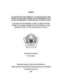 Image of ANALISIS TINGGI GELOMBANG SAAT KECELAKAAN KM. PUTRI AYU DAN KM. SANDAR JAYA DI PERAIRAN LAUT ALANG (STUDI KASUS 17 JUNI 2012 DAN 24 AGUSTUS 2013)