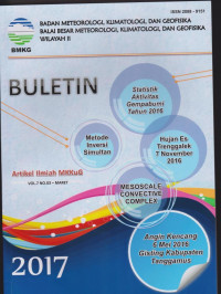 Image of BULETIN BMKG WILAYAH II VOL.7 NO.04-APRIL 2017