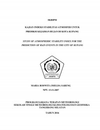 Image of KAJIAN INDEKS STABILITAS ATMOSFER UNTUK PREDIKSI KEJADIAN HUJAN DI KOTA KUPANG
