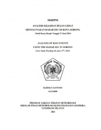 Image of ANALISIS KEJADIAN HUJAN LEBAT
MENGGUNAKAN RADAR EEC DI KOTA SORONG