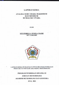 Image of ANALISA SUHU UDARA MAKSIMUM DAN MINIMUM
DI MALUKU UTARA