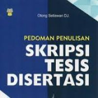 Image of Pedoman Penulisan Skripsi Tesis Disertasi