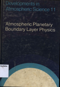 Image of ATMOSPHERIC PLANETARY BOUNDARY LAYER PHYSICS