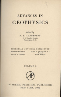 Image of Advances in Geophysics volume 3