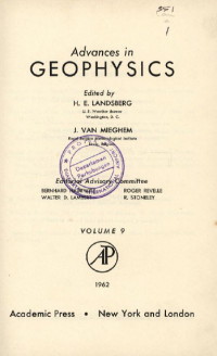 Image of Advances in Geophysics volume 9