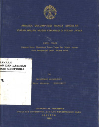 Image of Analisa Dekomposisi Harga Singular Curah Hujan Musim Kemarau di Pulau Jawa