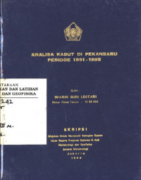 Image of Analisa Kabut di Pekanbaru Periode 1991 - 1995