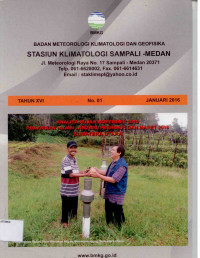 Image of Analisa hujan nopember 2015 prakiraan hujan januari, pebruari & maret 2016 sumatera utara tahun XVI no:01 Januari 2016