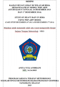 Image of JURNAL KAJIAN HUJAN LEBAT DI WILAYAH BIMA
MEMANFAATKAN MODEL WRF-ARW
(STUDI KASUS TANGGAL 24 DESEMBER 2013 
DAN 17 DESEMBER 2014)