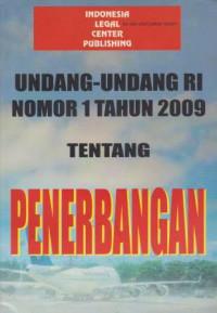 Image of UNDANG-UNDANG RI NOMOR 1 TAHUN 2009 TENTANG PENERBANGAN