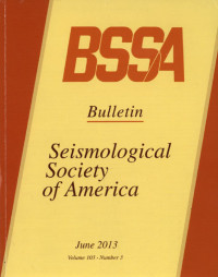Image of BSSA Buletin Seimological Society of America Volume 103 Number 3 June 2013