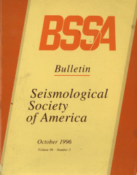 Image of BSSA Bulletin Seismological society of America, October 1996, Volume 86. Number 5