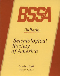 Image of BSSA Buletin  Seismological Society Of America October 2007 Volume 97. Number 5