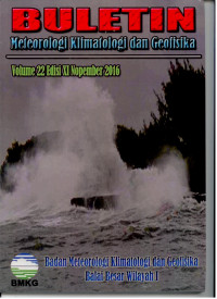 Image of BMKG BALAI BESAR WILAYAH 1 VOLUME 22 EDISI XI NOPEMBER 2016