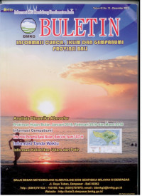 Image of Buletin informasi cuaca,iklim,dan gempabumi provinsi Bali tahunIX.NO.12-desember 2015