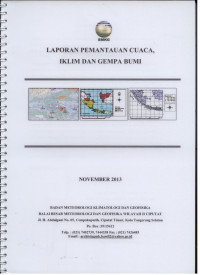Image of Buletin laporan pemantauan cuaca,iklim gempa bumi November 2013