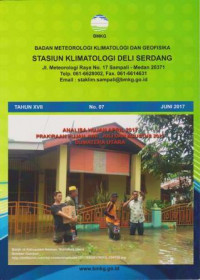 Image of BULETIN BKMG STASIUN KLIMATOLOGI DELI SERDANG VERSI TAHUN XVII NO.07 JUNI 2017