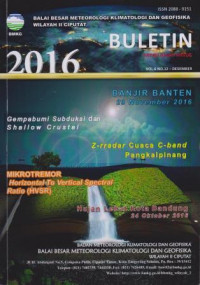 Image of BULETIN BMKG WILAYAH II CIPUTAT