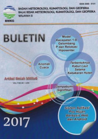Image of BULETIN BMKG BALAI BESAR METEOROLOGI, KLIMATOLOGI, DAN GEOFISIKA WILAYAH II ARTIKEL ILMIAH MKKuG VOL.7 NO.06-JUNI 2017