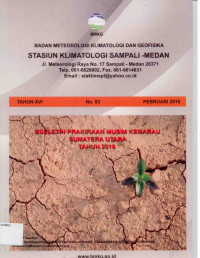 Image of BULLETIN PRAKIRAAN MUSIM KEMARAU SUMATERA UTARA TAHUN 2016,Februari 2016