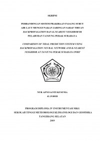 Image of PERBANDINGAN SISTEM PRAKIRAAN PASANG SURUT AIR LAUT MENGGUNAKAN JARINGAN SARAF TIRUAN BACKPROPAGATION DAN K-NEAREST NEIGHBOR DI PELABUHAN TANJUNG PERAK SURABAYA