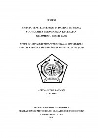 Image of Studi Potensi Likuefaksi di Daerah Istimewa Yogyakarta Berdasarkan Kecepatan Gelombang Geser (vs30)