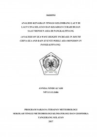 Image of ANALISIS KENAIKAN TINGGI GELOMBANG DI LAUT CINA SELATAN DAN KEJADIAN CURAH HUJAN SAAT MONSUN ASIA DI PANGKALPINANG