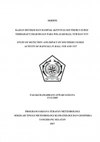 Image of KAJIAN DETEKSI DAN DAMPAK AKTIVITAS SOUTHERLY SURGE TERHADAP CURAH HUJAN PADA WILAYAH BALI, NTB DAN NTT