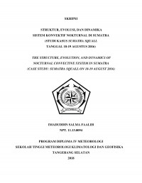 Image of STRUKTUR, EVOLUSI, DAN DINAMIKA SISTEM KONVEKTIF NOKTURNAL DI SUMATRA (STUDI KASUS SUMATRA SQUALL TANGGAL 18-19 AGUSTUS 2016)