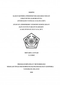 Image of KAJIAN KONDISI ATMOSFER PADA KEJADIAN HUJAN LEBAT DI WILAYAH BELITUNG (STUDI KASUS TANGGAL 14-16 JULI 2017)