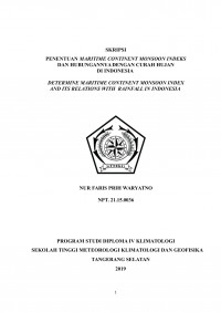 Image of Penentuan Maritime Continent Monsoon Indeks dan Hubungannya dengan Curah Hujan
di Indonesia