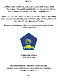 Image of ANALISIS PENYEBAB KEJADIAN HUJAN LEBAT DI KENDARI (Studi Kasus Tanggal 25 Juni 2011 2011, 15 Januari 2012,26 Mei 2012, 21 Maret 2014, 19 Juli 2014, dan 17 Desember 2014)