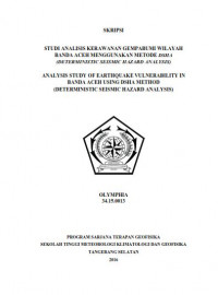 Image of Studi Analisis Kerawanan Gempabumi Wilayah Banda Aceh Menggunakan Metoda DSHA