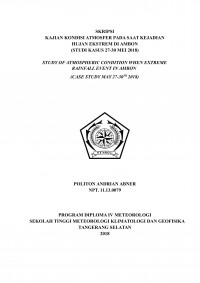 Image of KAJIAN KONDISI ATMOSFER PADA SAAT KEJADIAN HUJAN EKSTREM DI AMBON (STUDI KASUS 27-30 MEI 2018)