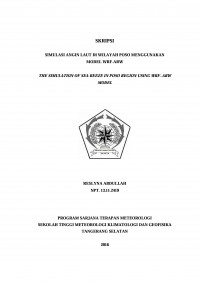 Image of SIMULASI ANGIN LAUT DI WILAYAH POSO MENGGUNAKAN MODEL WRF-ARW