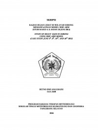 Image of KAJIAN HUJAN LEBAT DI WILAYAH SORONG MEMANFAATKAN MODEL WRF-ARW (STUDI KASUS 4, 9, 10 DAN 18 JUNI 2015)