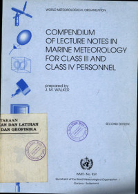 Image of Compendium Of Lecture Notes In Climatology For Class III Meteorological Personnel