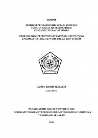 Image of Prediksi Probabilistik Kejadian Hujan Menggunakan Sistem Prediksi Ensemble Neural Network
