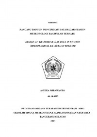 Image of RANCANG BANGUN PENGIRIMAN DATA RADAR STASIUN METEOROLOGI BAABULLAH TERNATE