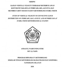 Image of Kajian Vertical Velocity Terhadap Distribusi Awan Konvektif Pada Bulan Februari, Mei, Agustus, Dan Oktober Tahun 2018 Di Stasiun Meteorologi Sumba Timur