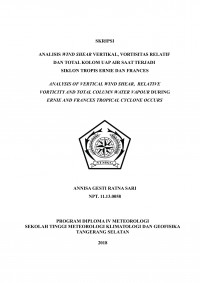 Image of KAJIAN PENGGUNAAN PRODUK ESTIMASI CURAH HUJAN 
BERBASIS DATA SATELIT DI WILAYAH  
KALIMANTAN BARAT
(Studi Kasus Januari – Desember 2017)