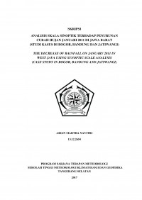 Image of ANALISIS SKALA SINOPTIK TERHADAP PENURUNAN CURAH HUJAN JANUARI 2011 DI JAWA BARAT  (STUDI KASUS DI BOGOR, BANDUNG DAN JATIWANGI)