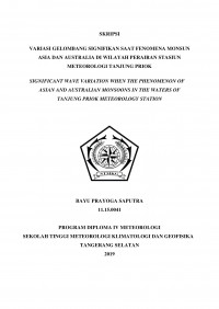 Image of Variasi Gelombang Signifikan saat Fenomena Monsun Asia dan Australia di Wilayah
Perairan Stasiun Meteorologi Tanjung Priok