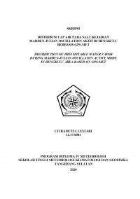 Image of Distribusi Uap Air Pada Saat Kejadian Madden-Julian Oscillation Aktif di Bengkulu Berbasis GPS-Met