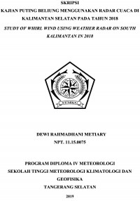 Image of Kajian Puting Beliung Menggunakan Radar Cuaca di Kalimantan Selatan Pada Tahun 2018