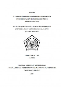 Image of Kajian Indeks Stabilitas Saat Kejadian Badai Guruh Di Stasiun Meteorologi Ambon (Periode 2014–2018)