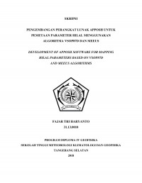Image of PENGEMBANGAN PERANGKAT LUNAK APPOSH UNTUK PEMETAAN PARAMETER HILAL MENGGUNAKAN ALGORITMA VSOP87D DAN MEEUS