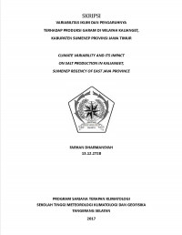 Image of VARIABILITAS IKLIM DAN PENGARUHNYA TERHADAP PRODUKSI GARAM DI WILAYAH KALIANGET, KABUPATEN SUMENEP PROVINSI JAWA TIMUR
