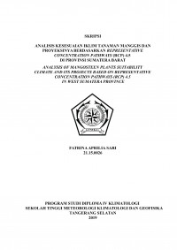 Image of Analisis Kesesuaian Iklim Tanaman Manggis dan Proyeksinya Berdasarkan Representative Concentration Pathways (RCP) 4.5 di Provinsi Sumatera Barat